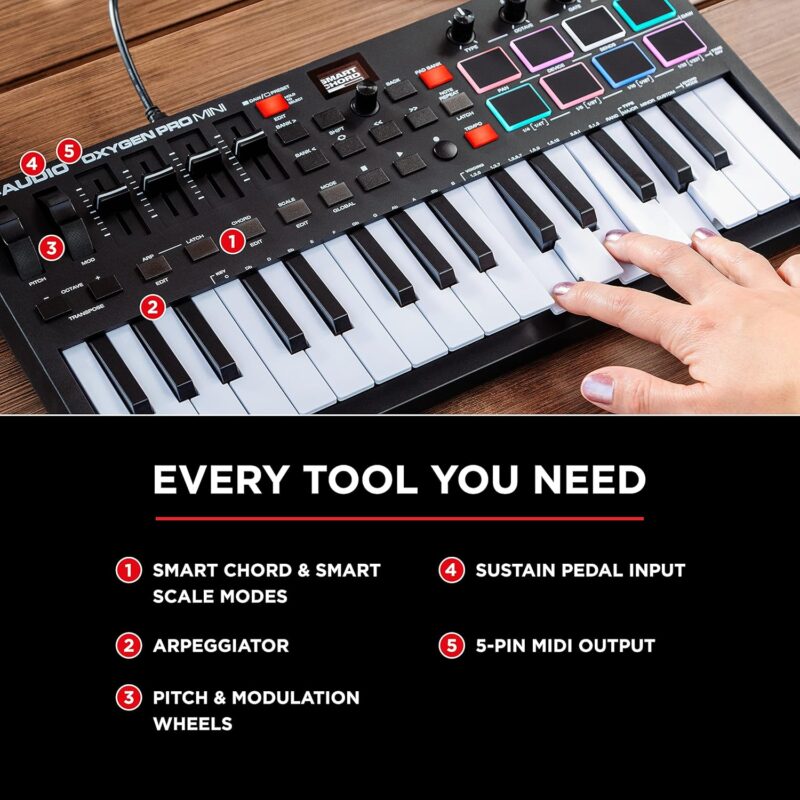 Unlock Creativity: M-Audio Oxygen Pro Mini MIDI Controller Review