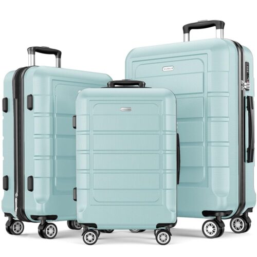 Unpacking Style: SHOWKOO Expandable Mint Green Luggage Set Review