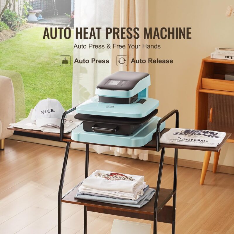 VEVOR Auto 15x15 Heat Press: Fast, Even, and Versatile Printing Power