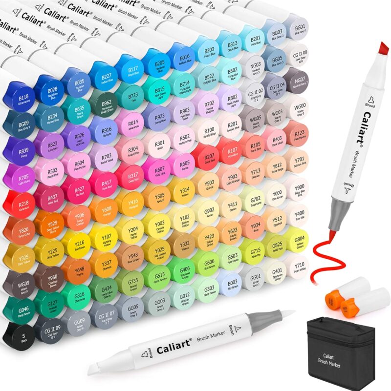 Vibrant Creativity: A Review of Caliart Dual Tip Brush Markers