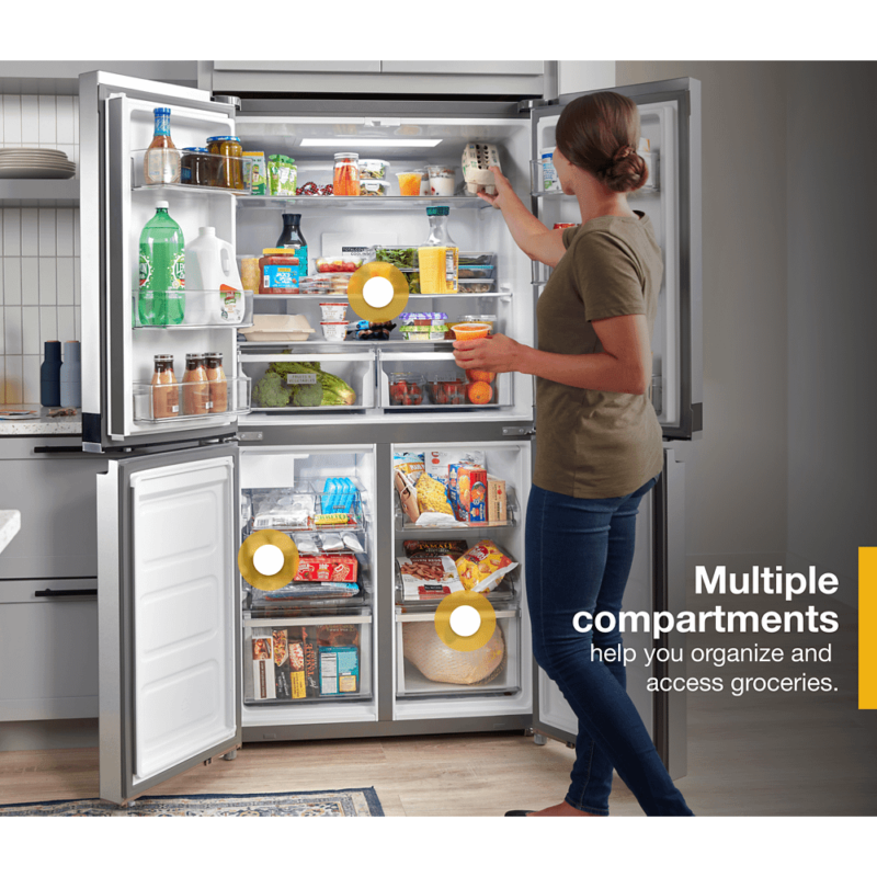 Whirlpool 36" Counter Depth 4-Door Refrigerator: A Stylish Space-Saver